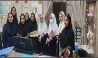 تقدیر جمعی از دانش‌آموزان و معلمان مدرسه نمونه صدیقه طاهره از پرستاران بیمارستان خاتم‌الانبیاء(ص) ایرانشهر به مناسبت روز پرستار