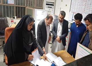 بازدید سرزده معاون توسعه دانشگاه از بیمارستان خاتم الانبیاء(ص) ایرانشهر